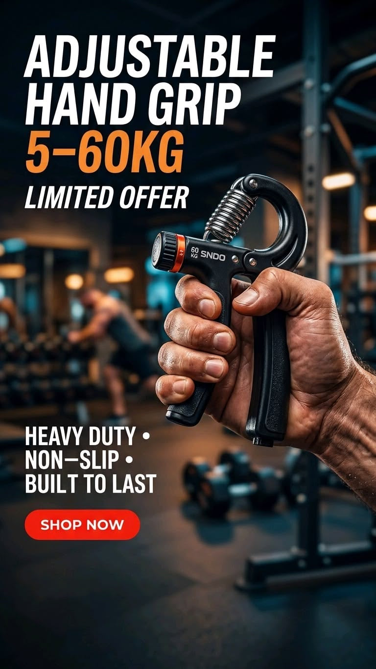 Premium 5kg to 60kg Adjustable Hand Gripper