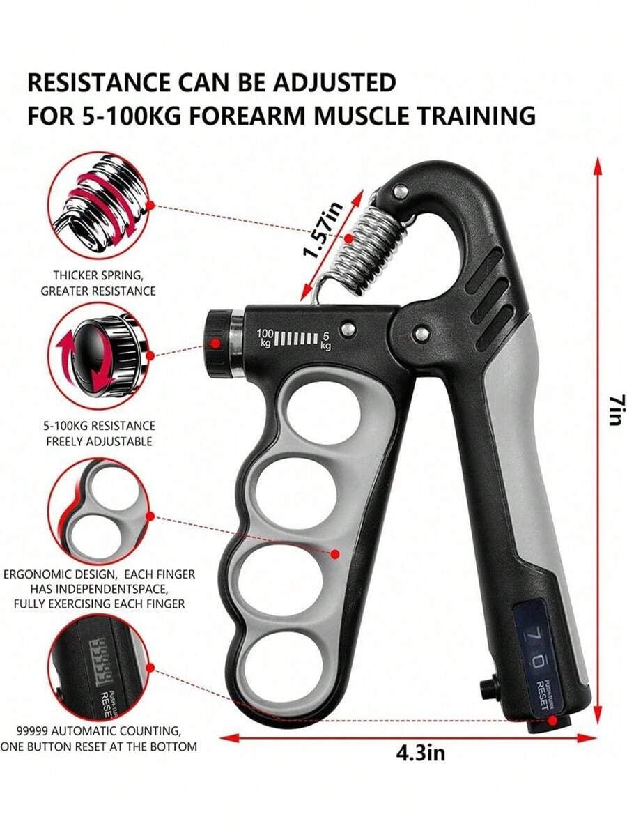 5KG TO 100KG ADJUSTABLE PREMIUM HAND GRIPPER