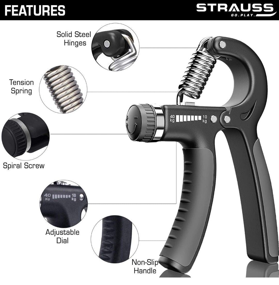 PREMIUM 5KG TO 60KG ADJUSTABLE HAND GRIPPER WITHOUT COUNTER