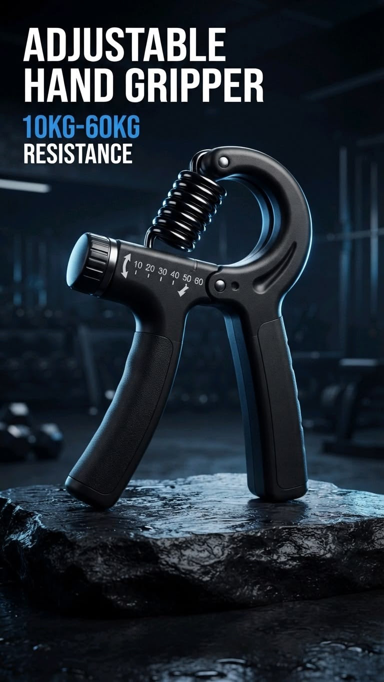 PREMIUM 5KG TO 60KG ADJUSTABLE HAND GRIPPER WITHOUT COUNTER